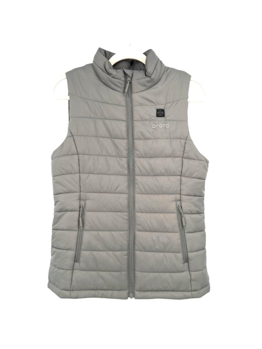Ororo Womens Heated Vest Gray Size Small Lightweight Puffer Style WITH BATTERY